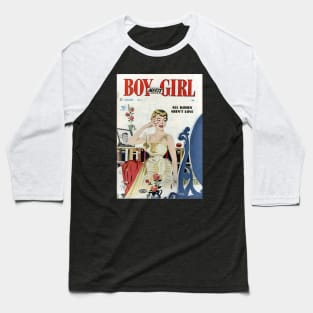 Vintage Romance Comic Book Cover - Boy Meets Girl Baseball T-Shirt